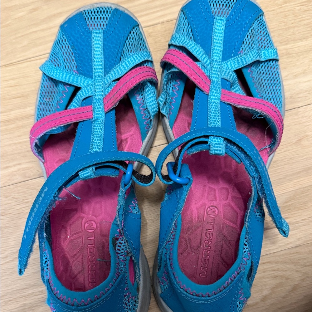 Merrell Kids' Blue and Pink Sandals
